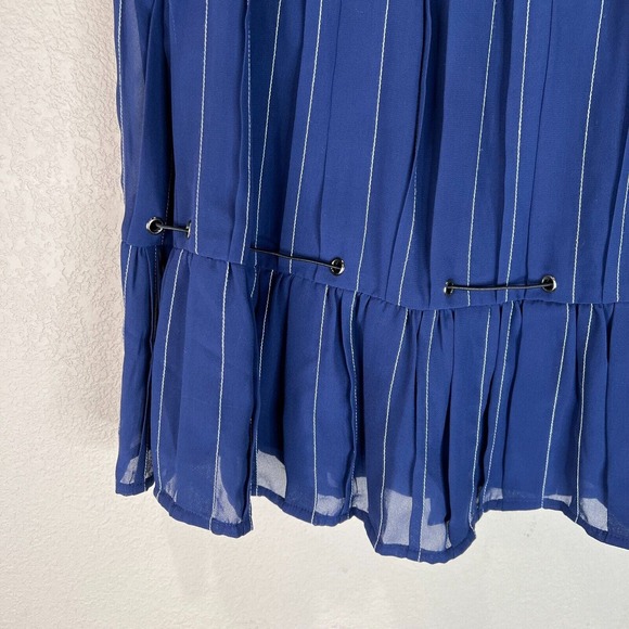 Tularosa Women's Pinstripe Hayley Skirt Elasticized Waist in Navy Size M - Picture 9 of 15